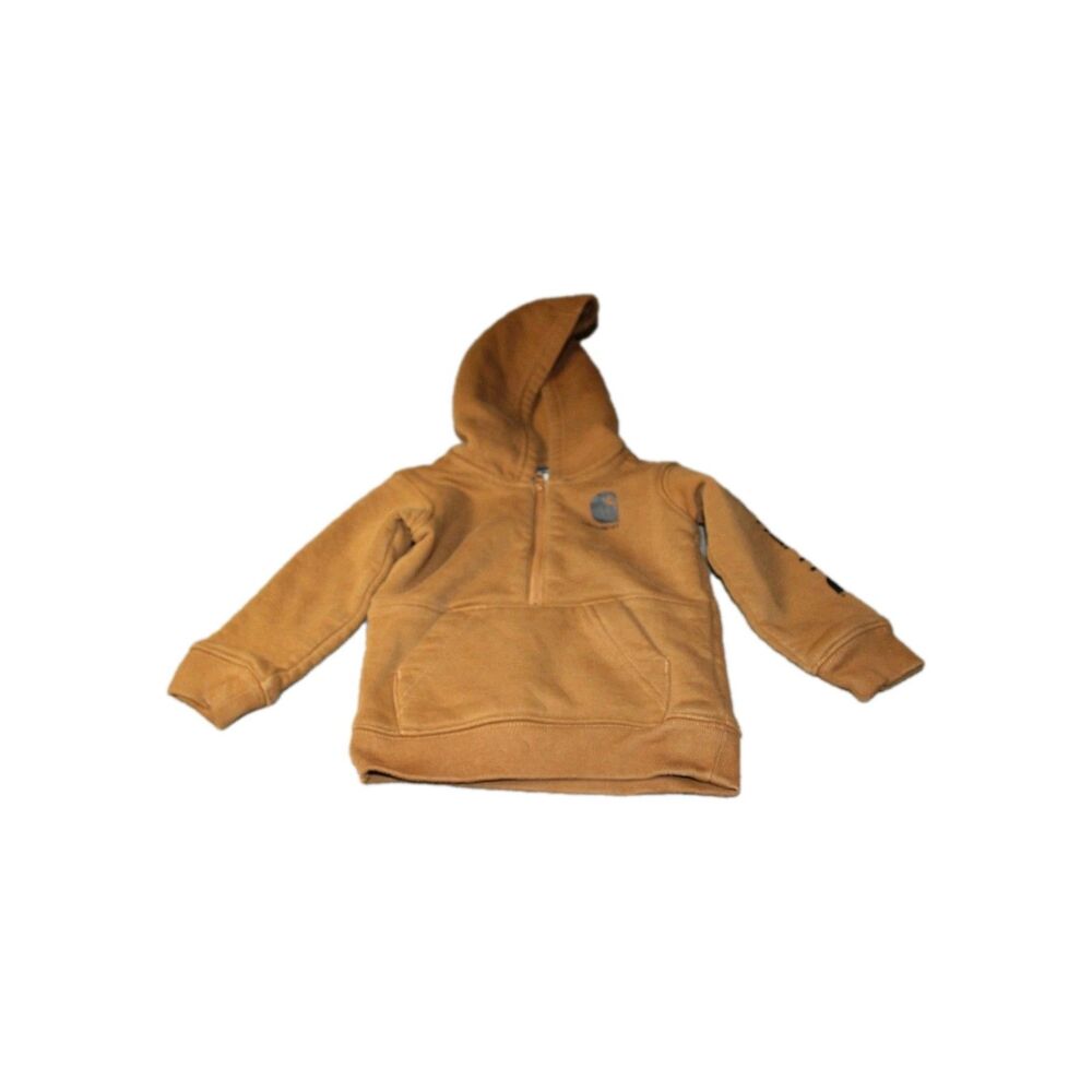 Carhartt Jacket 6 Months Baby Infant Quilted Lined Canvas Hooded Duck Brown